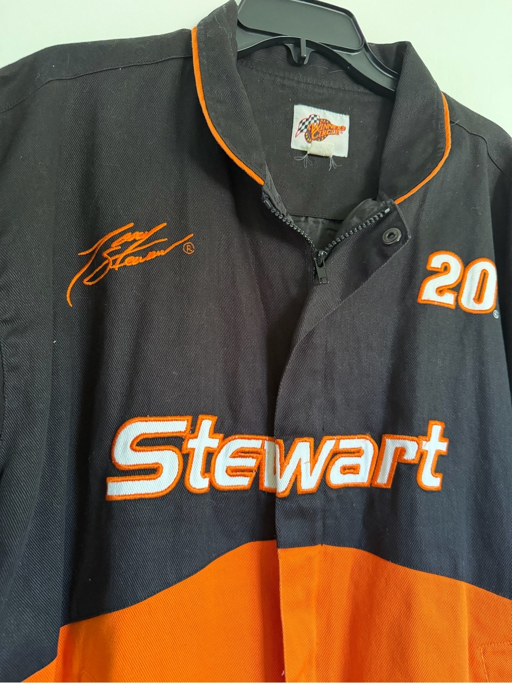 Black & Orange Racing Bomber Jacket - Picture 3 of 4